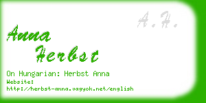 anna herbst business card